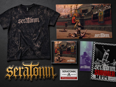 SERATONIN Self-Titled EP Legionnaire Edition bundle with shirt, signed CD, posters, and stickers